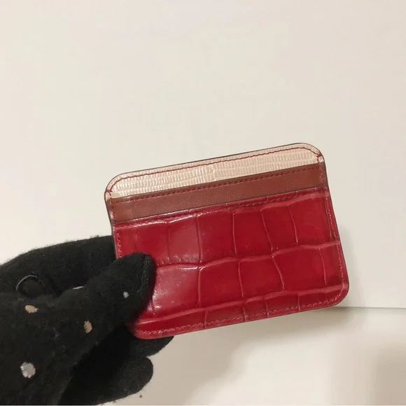 Authentic Chloe Embossed Calfskin Leather C Logo Card Case Card Holder - Picture 5 of 10